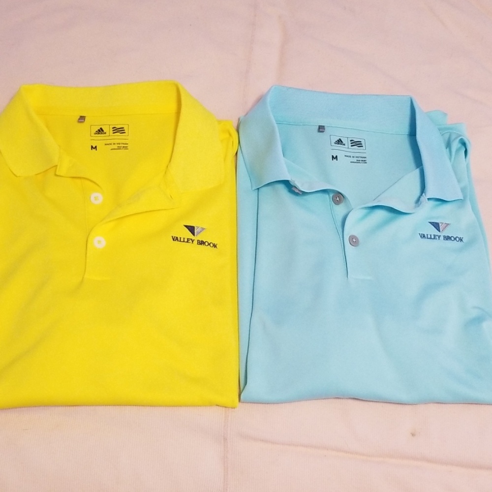 2 Mens Adidas Golf Shirts